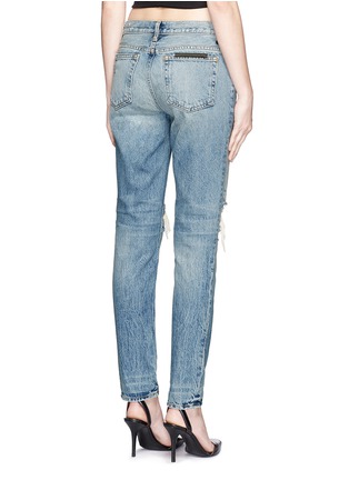 Back View - Click To Enlarge - T BY ALEXANDER WANG - 'Wang 002' destroyed relax fit jeans