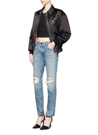 Figure View - Click To Enlarge - T BY ALEXANDER WANG - 'Wang 002' destroyed relax fit jeans