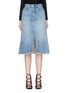Main View - Click To Enlarge - T BY ALEXANDER WANG - Seamed A-line denim skirt