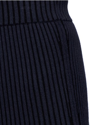 Detail View - Click To Enlarge - T BY ALEXANDER WANG - Contrast rib knit midi skirt