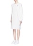 Front View - Click To Enlarge - ADIDAS X HYKE - 'HY Asymtry Big' jersey dress