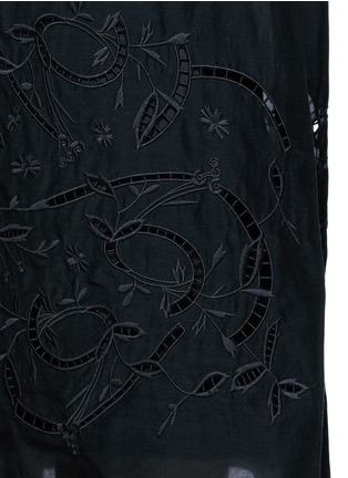 Detail View - Click To Enlarge - TIBI - 'Carmen' embroidery cotton-silk off-shoulder dress