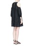 Back View - Click To Enlarge - TIBI - 'Carmen' embroidery cotton-silk off-shoulder dress