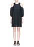 Main View - Click To Enlarge - TIBI - 'Carmen' embroidery cotton-silk off-shoulder dress
