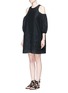 Figure View - Click To Enlarge - TIBI - 'Carmen' embroidery cotton-silk off-shoulder dress