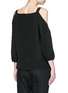 Back View - Click To Enlarge - TIBI - Cold shoulder silk morocain tunic