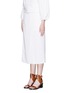 Front View - Click To Enlarge - TIBI - Belted drape paperbag skirt