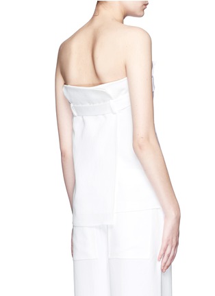 Back View - Click To Enlarge - TIBI - Belted drape strapless trench top