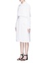 Front View - Click To Enlarge - TIBI - Belted drape trench coat