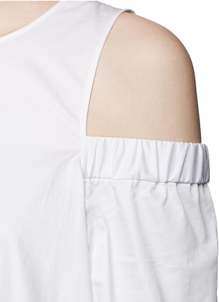 Detail View - Click To Enlarge - TIBI - Cold shoulder poplin tunic