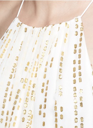 Detail View - Click To Enlarge - TIBI - 'Chase' metallic fil coupé tier silk blend maxi dress