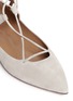 Detail View - Click To Enlarge - AQUAZZURA - 'Belgravia' caged suede flats