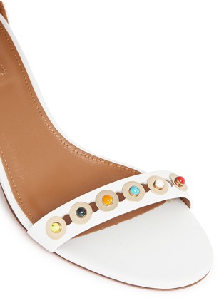 Detail View - Click To Enlarge - AQUAZZURA - 'Byzantine' stud leather sandals