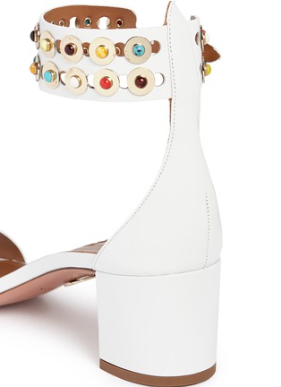 Detail View - Click To Enlarge - AQUAZZURA - 'Byzantine' stud leather sandals