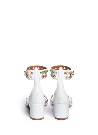 Back View - Click To Enlarge - AQUAZZURA - 'Byzantine' stud leather sandals