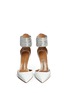 Front View - Click To Enlarge - AQUAZZURA - 'Hello Lover' metallic anklet leather d'Orsay pumps