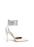 Main View - Click To Enlarge - AQUAZZURA - 'Hello Lover' metallic anklet leather d'Orsay pumps