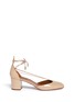 Main View - Click To Enlarge - AQUAZZURA - 'Alexa' patent leather ankle tie pumps