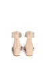 Back View - Click To Enlarge - AQUAZZURA - 'Spin Me Around' metalllic anklet suede sandals