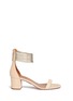 Main View - Click To Enlarge - AQUAZZURA - 'Spin Me Around' metalllic anklet suede sandals