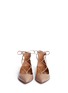 Front View - Click To Enlarge - AQUAZZURA - 'Christy' lace-up calfskin leather flats