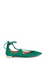 Main View - Click To Enlarge - AQUAZZURA - 'Christy' lace-up suede flats