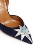 Detail View - Click To Enlarge - AQUAZZURA - x Poppy Delevingne 'Midnight' star suede d'Orsay pumps