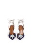 Front View - Click To Enlarge - AQUAZZURA - x Poppy Delevingne 'Midnight' star suede d'Orsay pumps