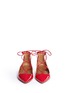 Front View - Click To Enlarge - AQUAZZURA - 'Christy' lace-up patent leather flats