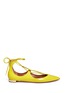 Main View - Click To Enlarge - AQUAZZURA - 'Christy' lace-up patent leather flats