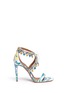 Main View - Click To Enlarge - AQUAZZURA - 'Milla' crystal fringe floral print leather sandals