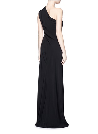 Back View - Click To Enlarge - CÉDRIC CHARLIER - Drape one-shoulder gown