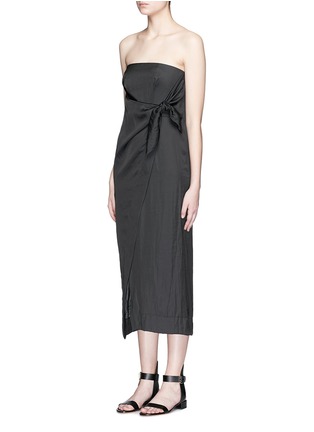 Front View - Click To Enlarge - CÉDRIC CHARLIER - Wrap bow strapless dress