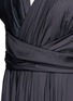 Detail View - Click To Enlarge - CÉDRIC CHARLIER - Draped pleat wrap waist gown
