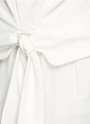 Detail View - Click To Enlarge - CÉDRIC CHARLIER - Tie front crepe top