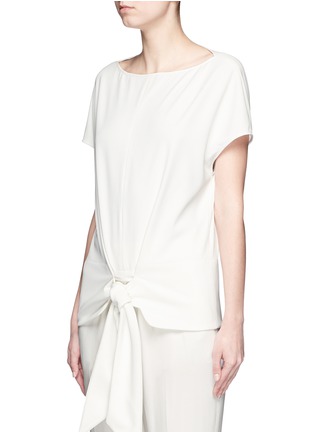 Front View - Click To Enlarge - CÉDRIC CHARLIER - Tie front crepe top