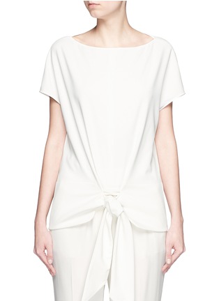 Main View - Click To Enlarge - CÉDRIC CHARLIER - Tie front crepe top