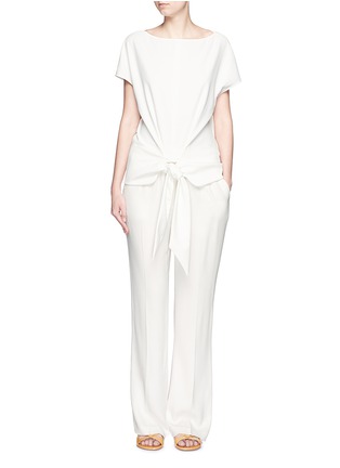 Figure View - Click To Enlarge - CÉDRIC CHARLIER - Tie front crepe top