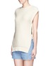Front View - Click To Enlarge - CÉDRIC CHARLIER - Open side rope drawstring knit top