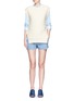 Figure View - Click To Enlarge - CÉDRIC CHARLIER - Open side rope drawstring knit top
