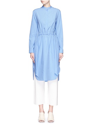 Main View - Click To Enlarge - CÉDRIC CHARLIER - Gathered waist cotton poplin shirt dress