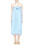 Main View - Click To Enlarge - CÉDRIC CHARLIER - Gathered front cotton poplin strapless dress