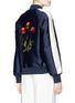 Back View - Click To Enlarge - STELLA MCCARTNEY - 'Lorinda' floral embroidery cotton-silk bomber jacket