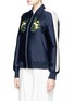 Front View - Click To Enlarge - STELLA MCCARTNEY - 'Lorinda' floral embroidery cotton-silk bomber jacket
