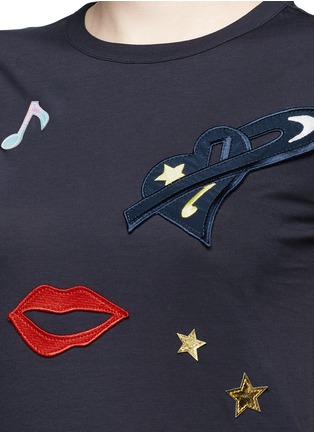 Detail View - Click To Enlarge - STELLA MCCARTNEY - Embroidered patch cotton T-shirt