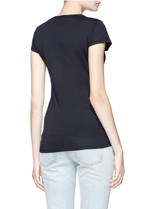 Back View - Click To Enlarge - STELLA MCCARTNEY - Embroidered patch cotton T-shirt