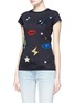 Front View - Click To Enlarge - STELLA MCCARTNEY - Embroidered patch cotton T-shirt