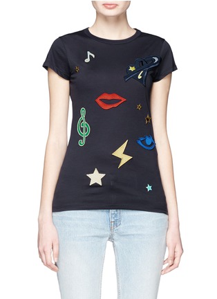 Main View - Click To Enlarge - STELLA MCCARTNEY - Embroidered patch cotton T-shirt