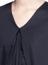 Detail View - Click To Enlarge - STELLA MCCARTNEY - Lasercut diamond cape sleeve cotton top