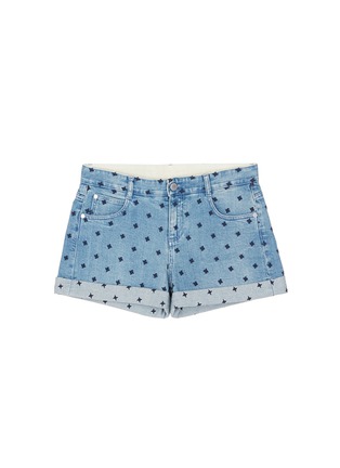 Main View - Click To Enlarge - STELLA MCCARTNEY - Star embroidery denim shorts